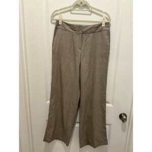 J. Jill Trousers 10 Tan With Sparkle Thread Wide Leg Mushroom Color NWT